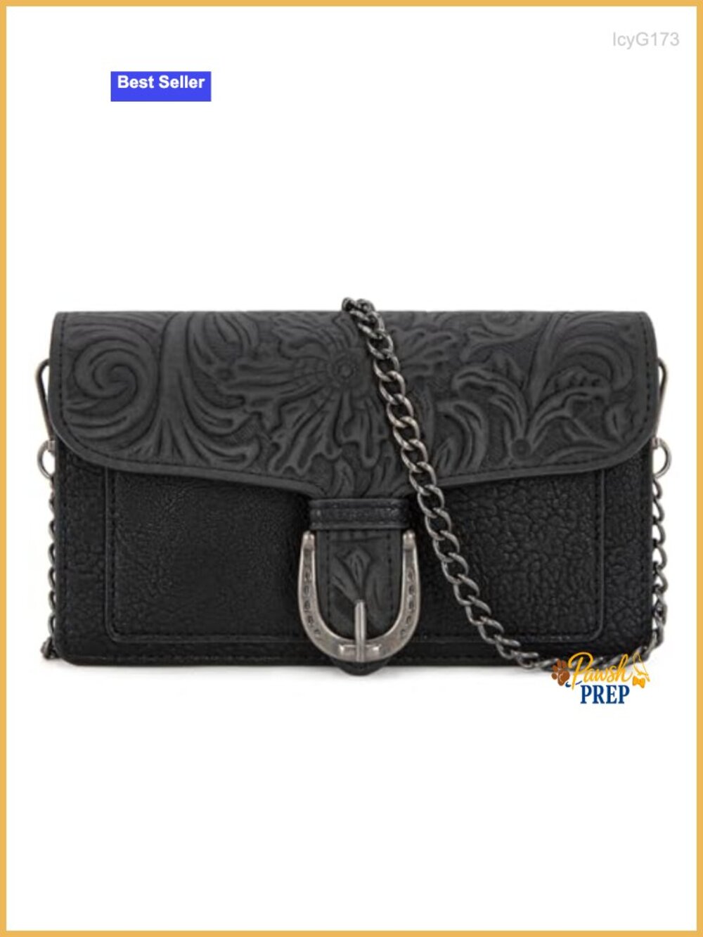 Small Crossbody Purse with Chain Strap Western Designer Clutch Handbag